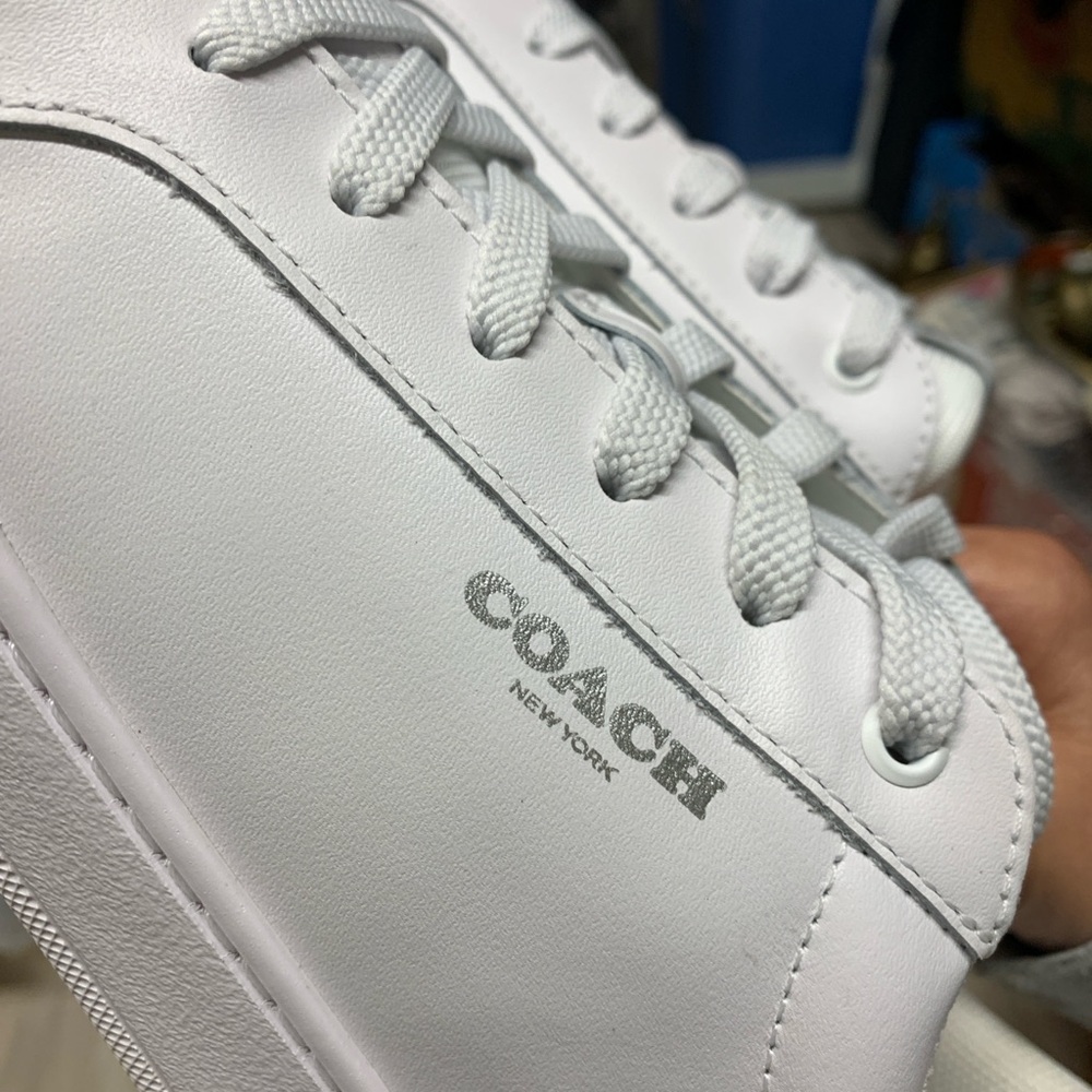 New COACH Clip Leather Low Top Sneaker Men’s Size 9.5 / Women's Size 11 /White - Picture 11 of 12